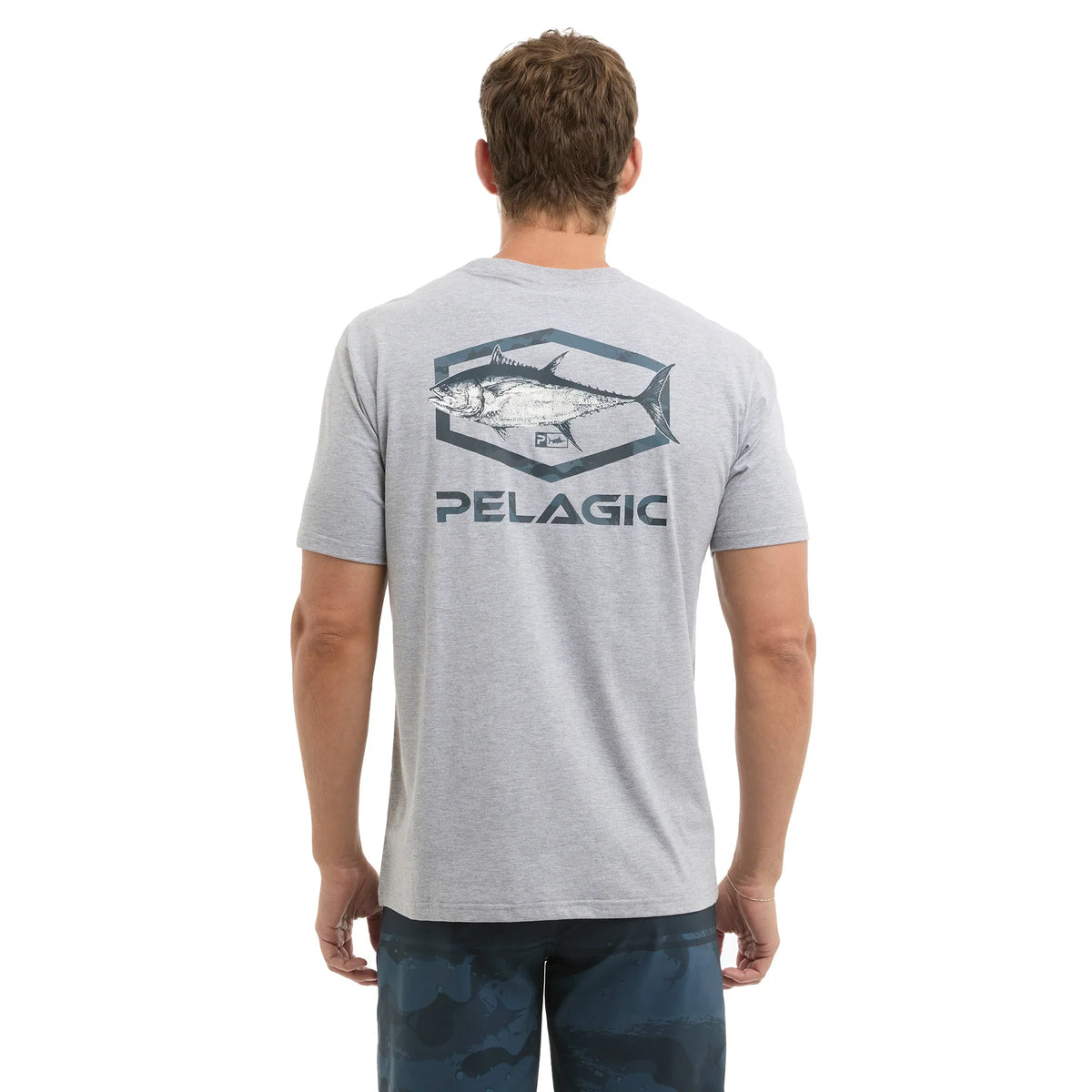 Pelagic Prem Tee - Target BFT - HEATHER GRAY (5)