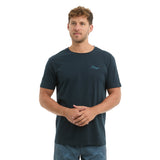 Prem Tee - Line In - Dark Navy — back view