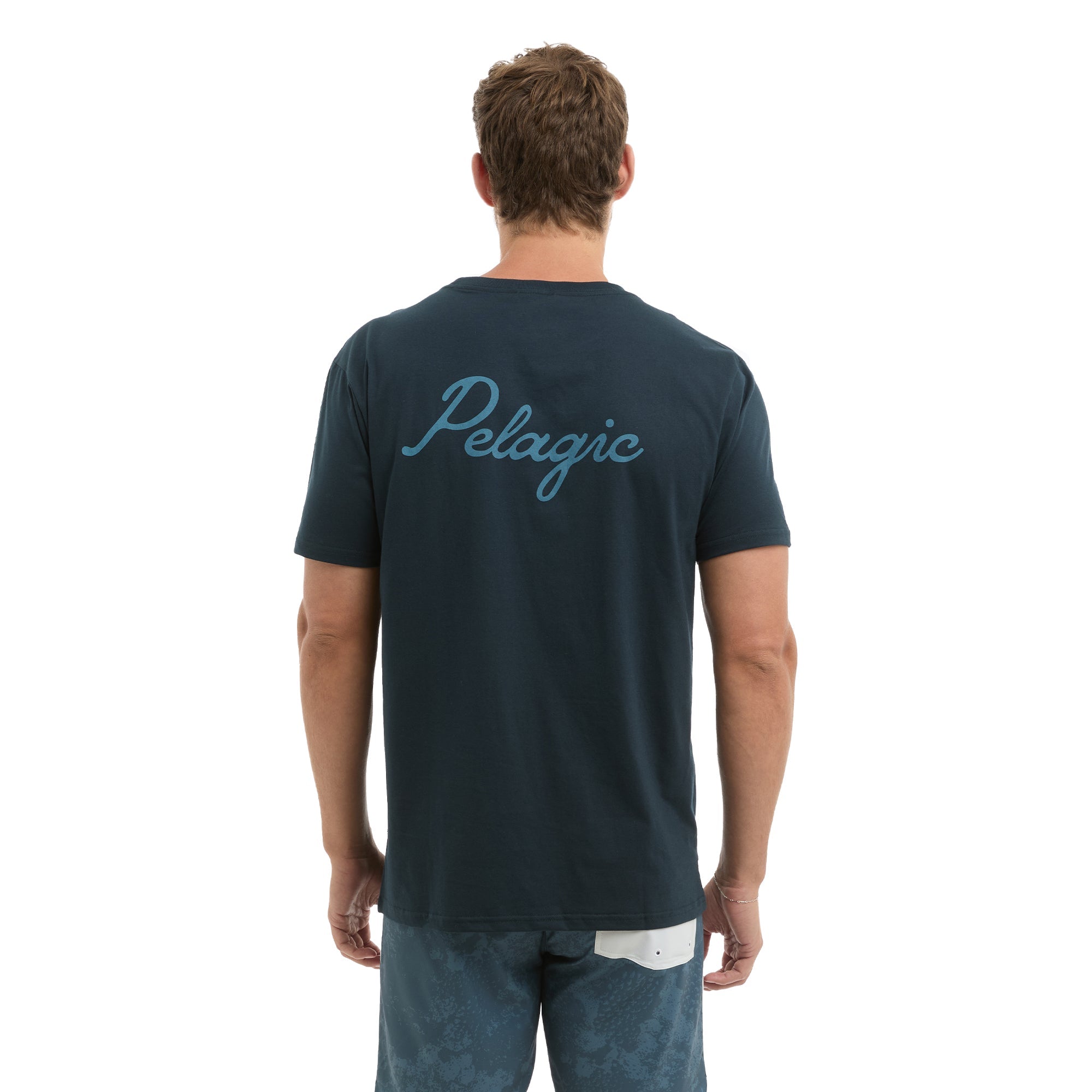 Prem Tee - Line In - Dark Navy — detail view