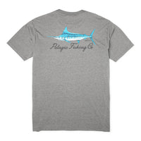 Pelagic Goione Marlin premium triblend tee, heather grey – front