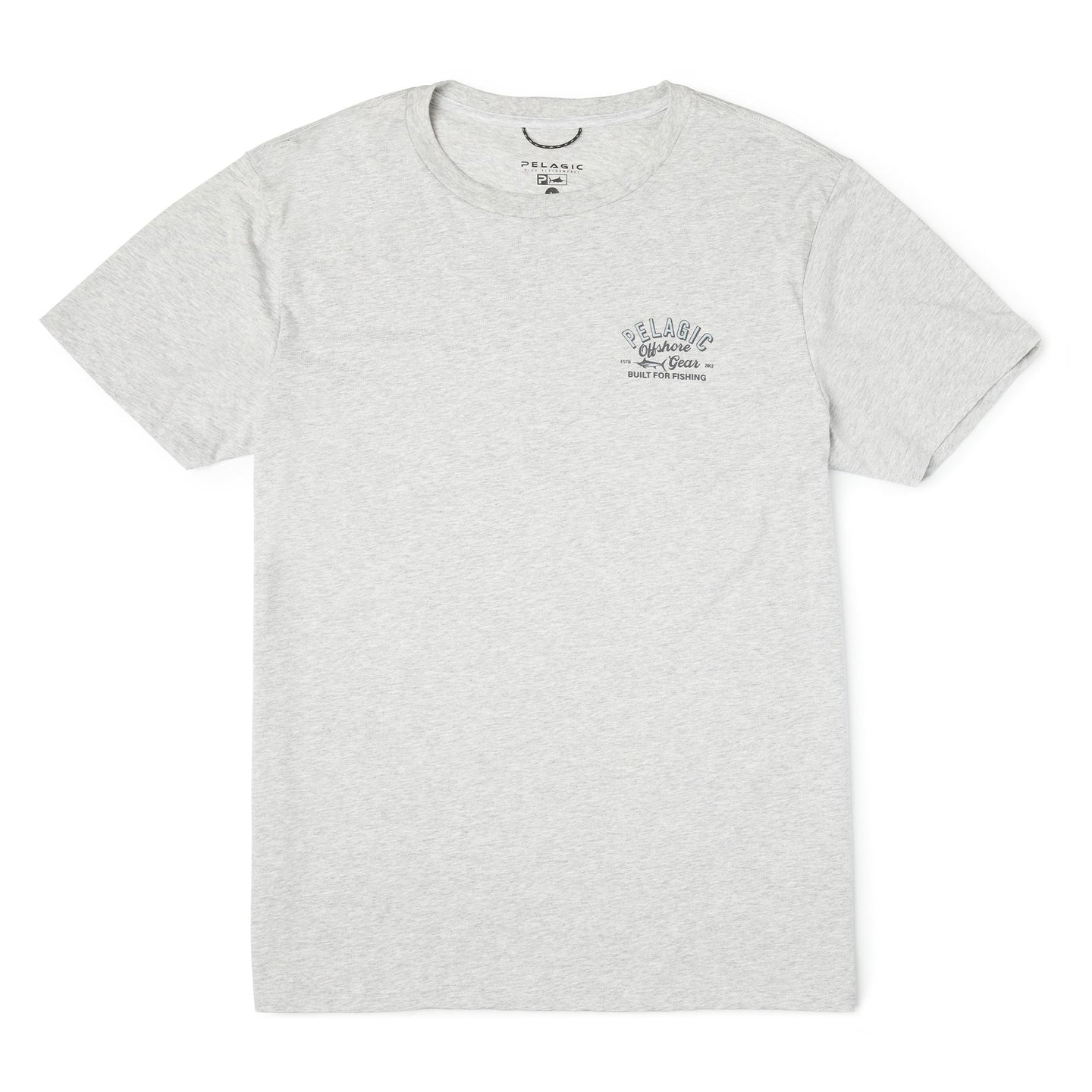 Pelagic Gear Up premium triblend tee, light grey – back