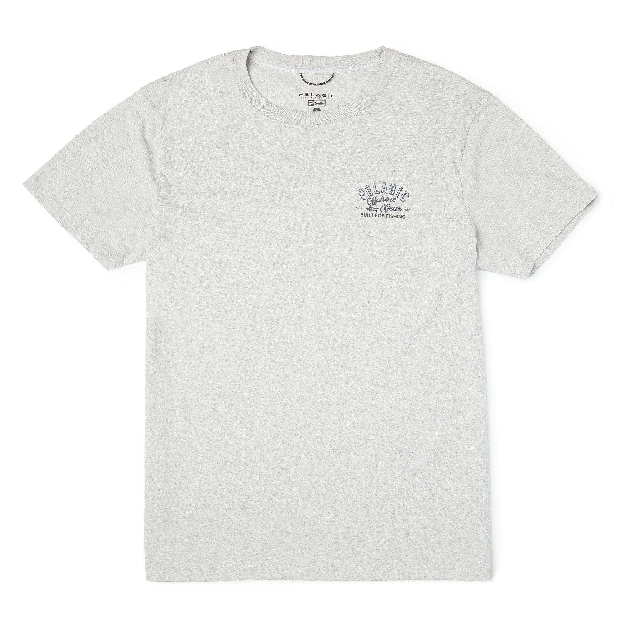 Pelagic Gear Up premium triblend tee, light grey – back
