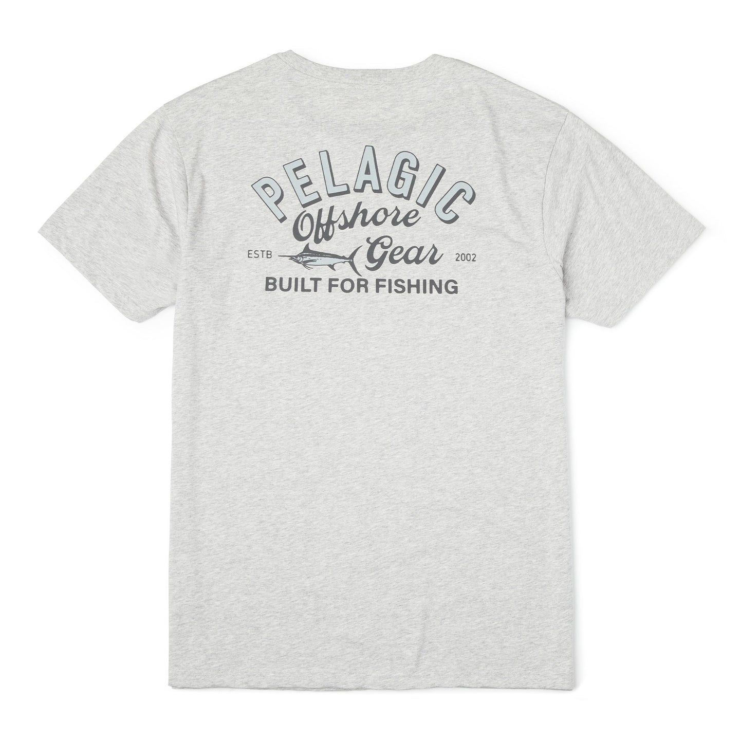 Pelagic Gear Up premium triblend tee, light grey – front