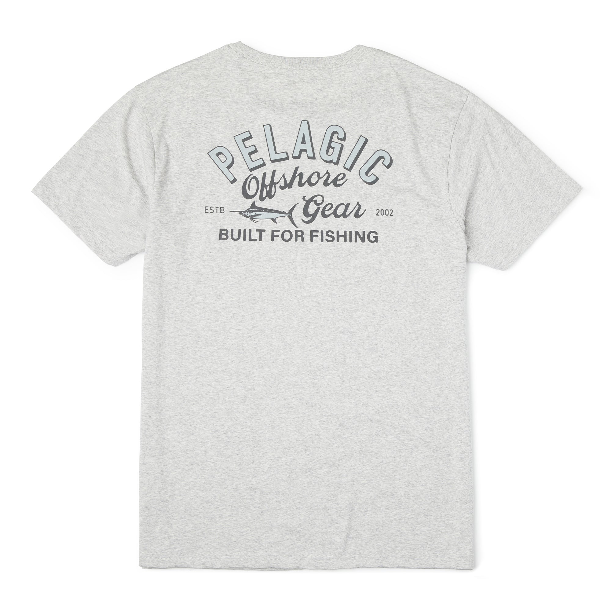 Pelagic Gear Up premium triblend tee, light grey – front