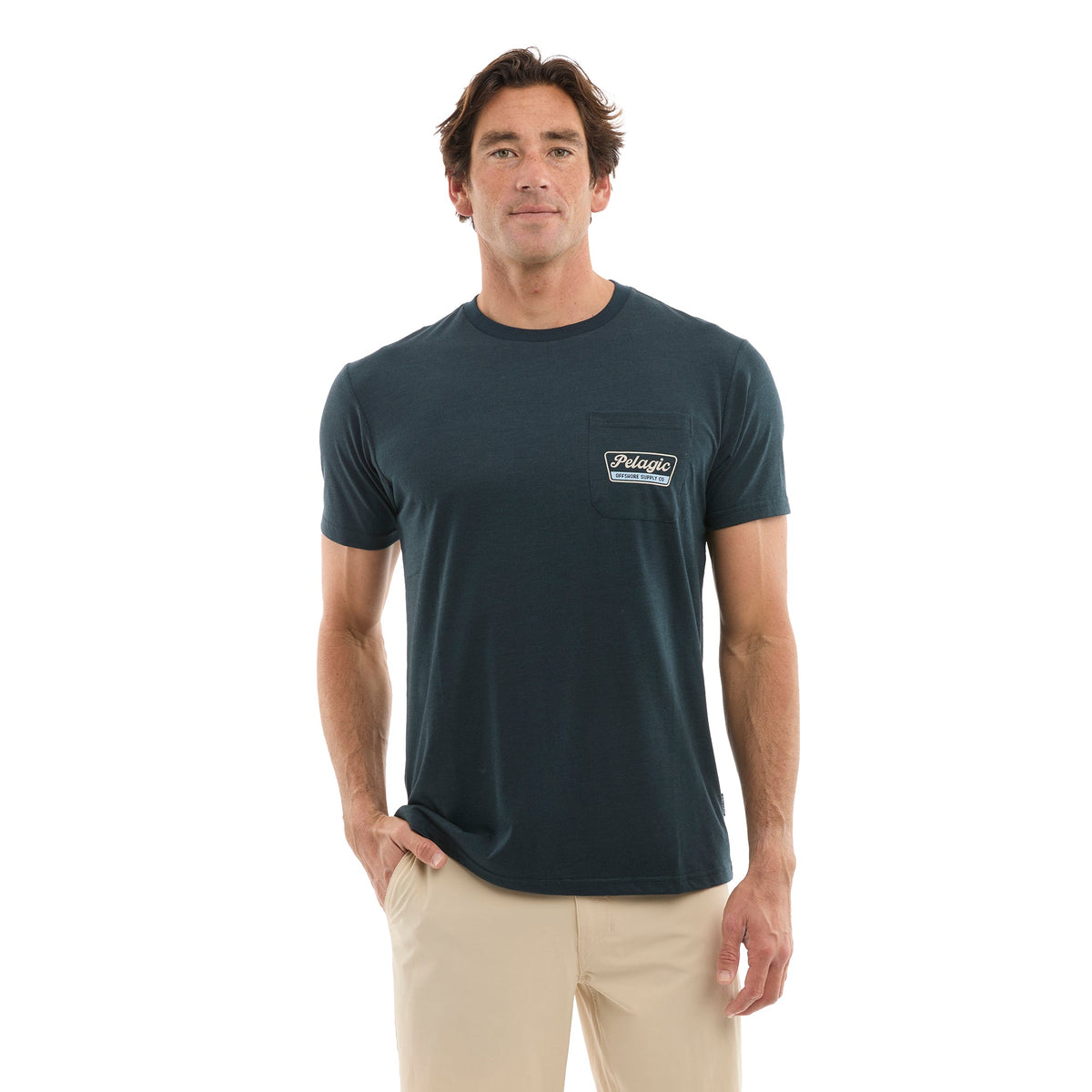 Pelagic Prem Triblend Pkt - Dock Line - HEATHER NAVY (2)