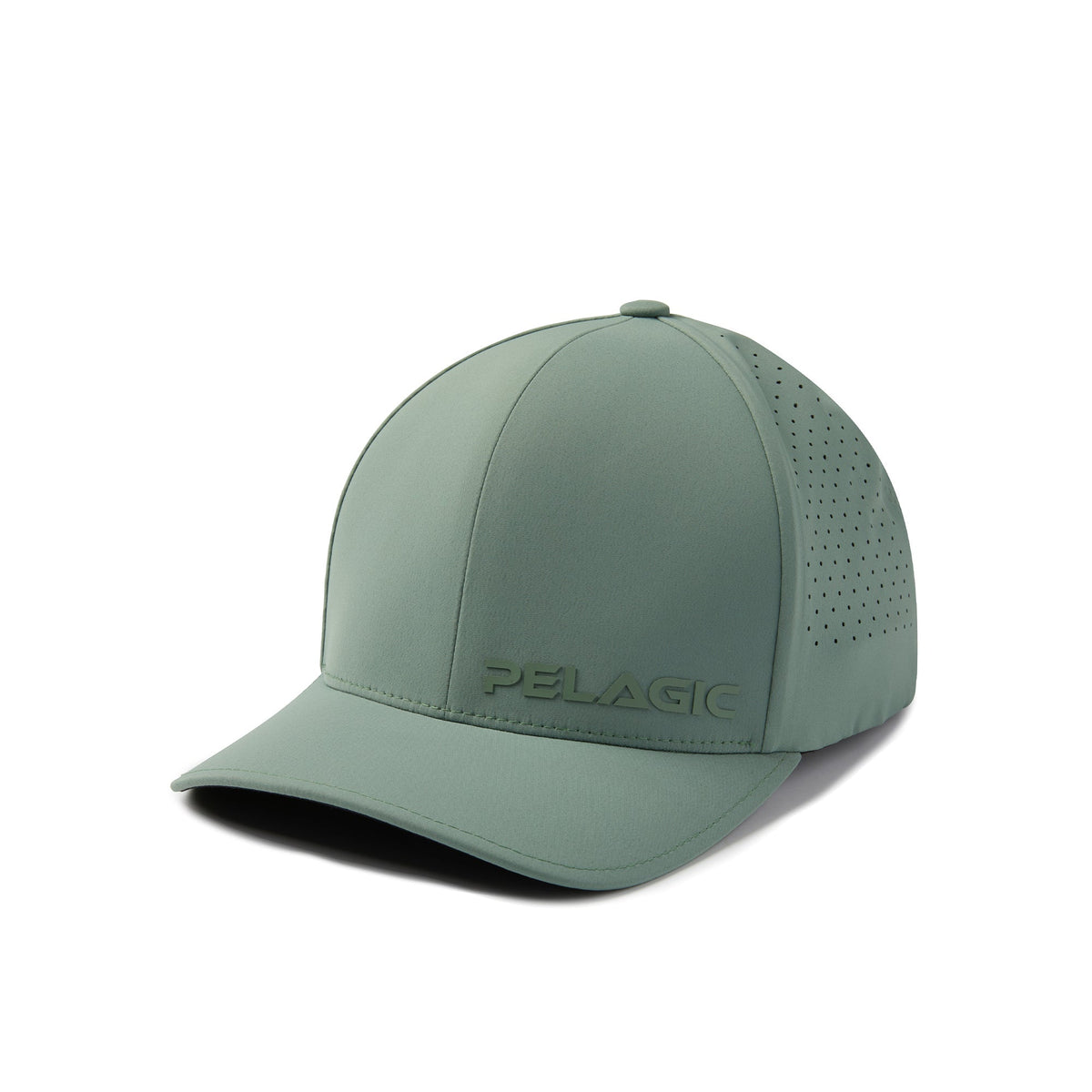 Pelagic Alpha Flexfit Snapback - Logo - MANGROVE (1)