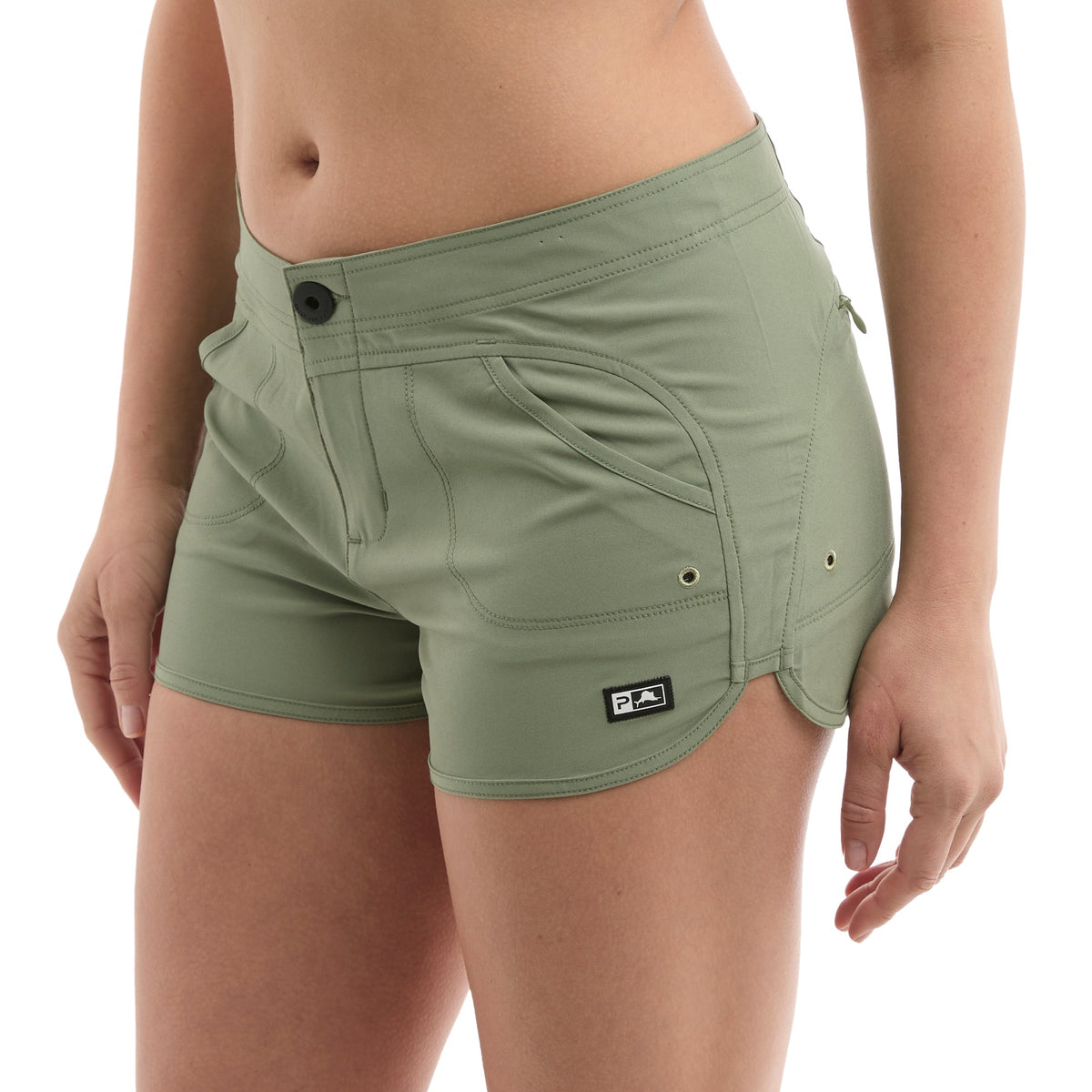 Pelagic Womens Moana Hybrid Short - MANGROVE (6)