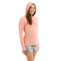 Womens VaporTek Hooded Coral back