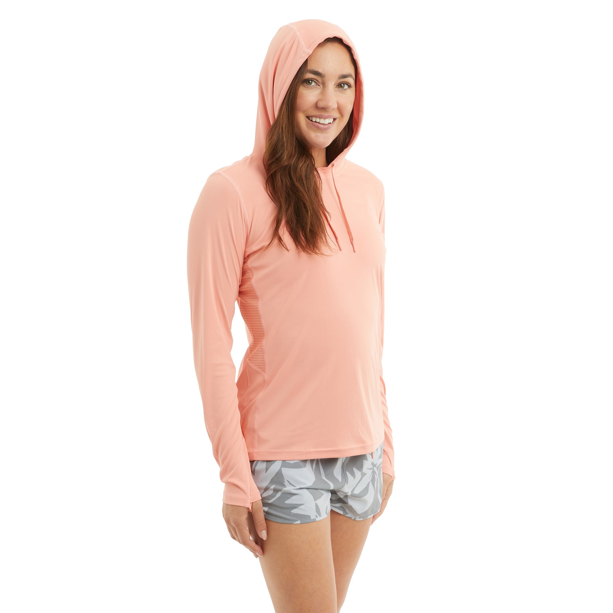 Pelagic Womens VaporTek Hooded - Solid - CORAL (4)