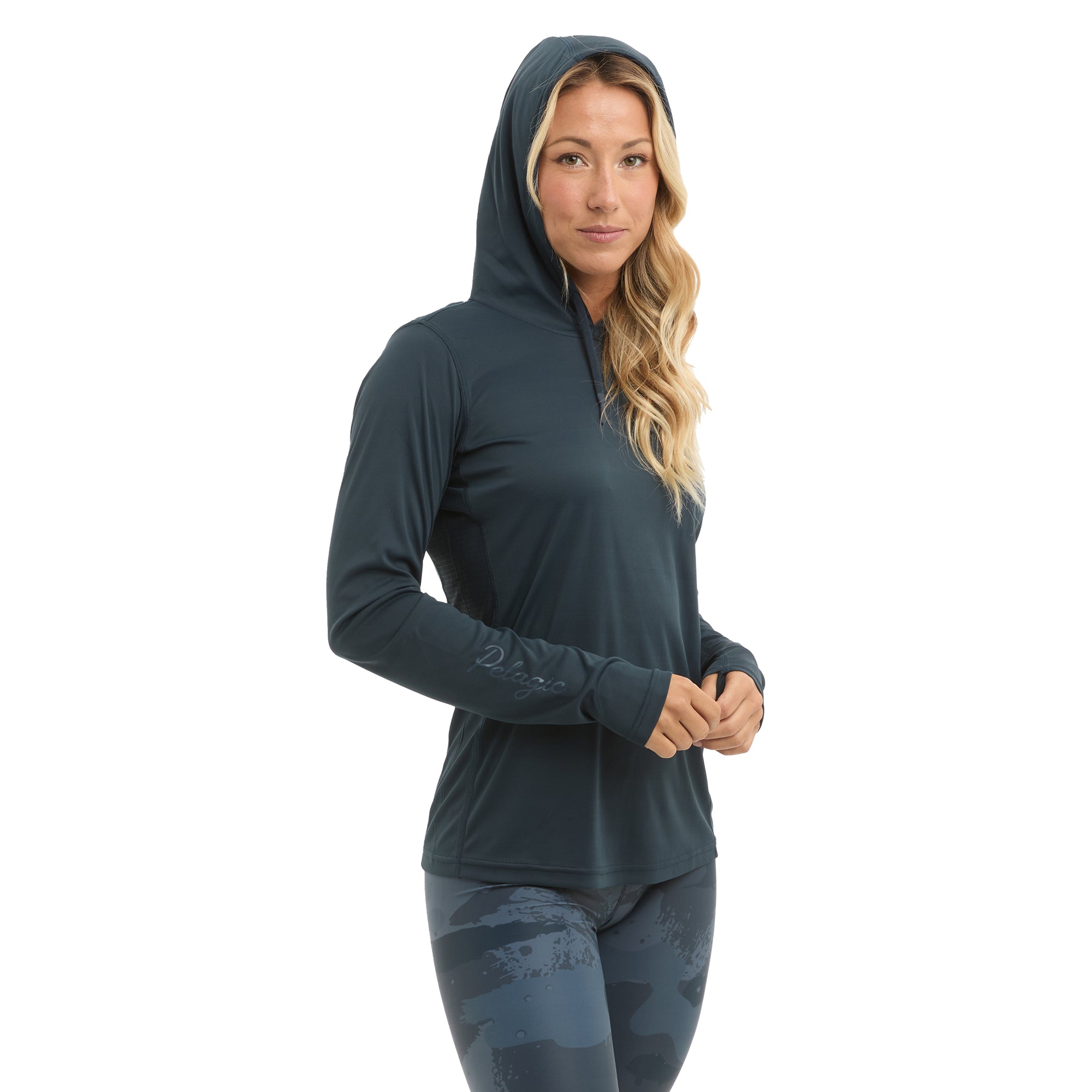 Womens VaporTek Hooded, dark navy