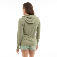 Pelagic Womens VaporTek Hooded - Solid - MANGROVE (2)