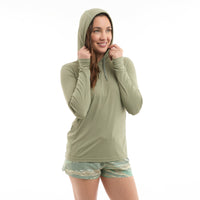 Pelagic Womens VaporTek Hooded - Solid - MANGROVE (3)