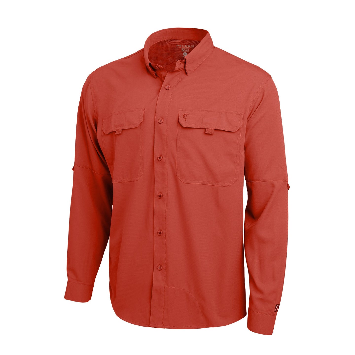 Pelagic Keys L/S Fishing Shirt, Brick – front