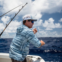 Pelagic Vaportek Hooded - Wahoo Camo - PETROL (2)