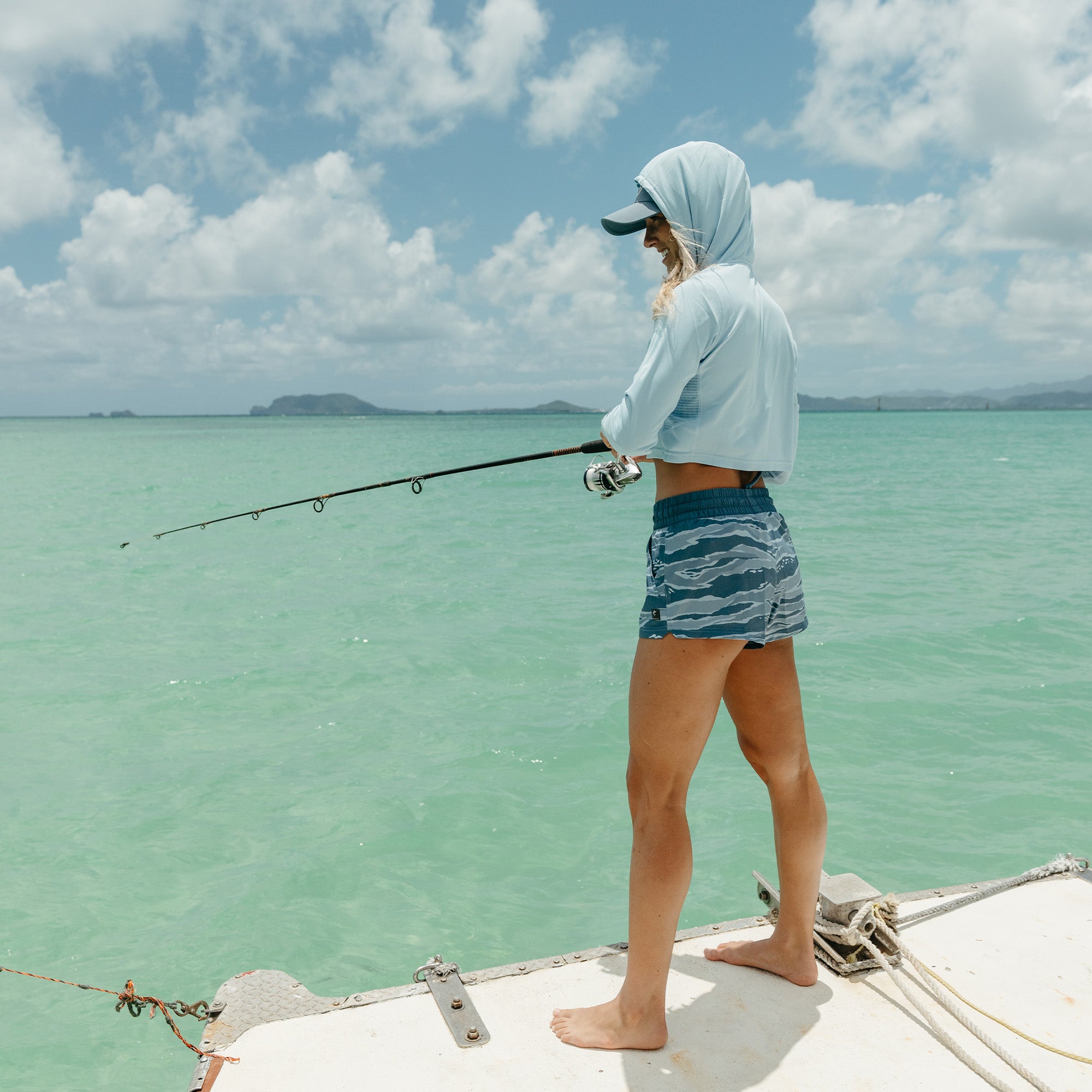 Pelagic Womens Lei Day Lined - Wahoo Camo - MANGROVE (2)